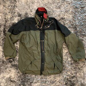 Swingster Men's L Large Jacket Coat Black Green Color.